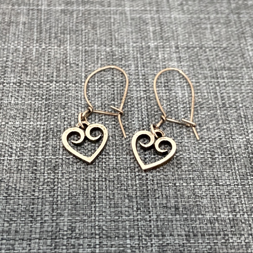 James Avery Silver Heart Dangle Earrings